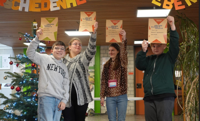 Beim Vorlesewettbewerb der 6. Klasse an der SBBZ Seeäckerschule Calw im Dezember 2024.