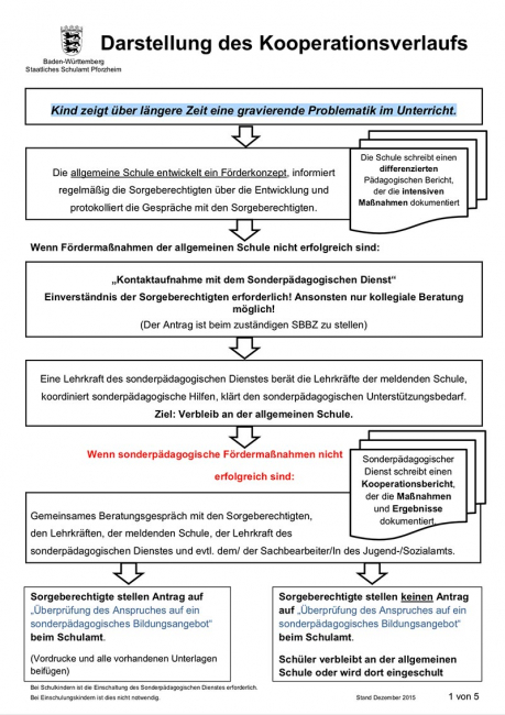 Darstellung des Kooperationsverlaufs an der SBBZ Seeäckerschule Calw-Stammheim.